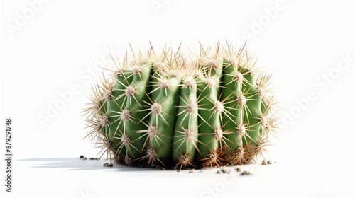 Fresh cactus green succulent cactus white background illustration picture AI generated art
