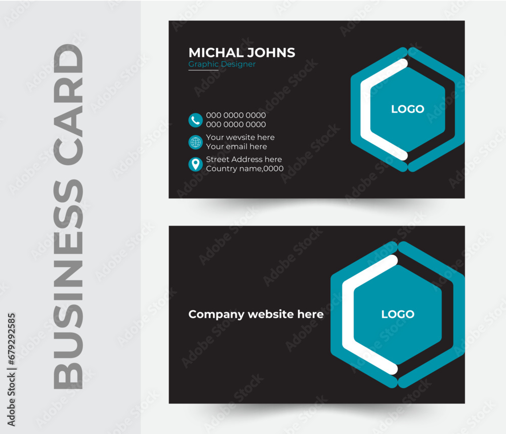 professional ,Creative and modern business card template and own design.Vector design formal red modern business card.