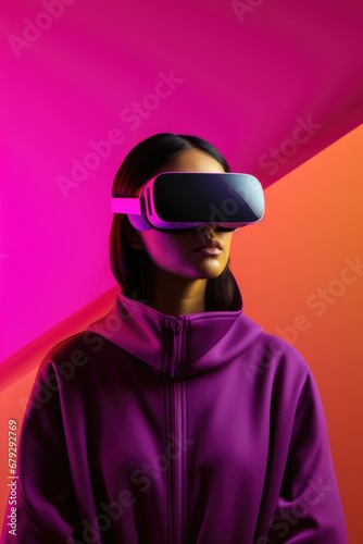 Women use Virtual Reality (VR) devices with amazed expressions © Instacraft.Studio