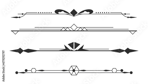 Dividers collection in art deco style