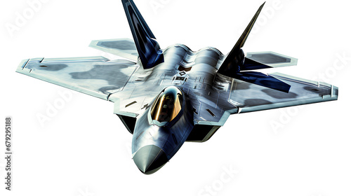 Modern fighter plane on transparent background PNG. Air war concept.