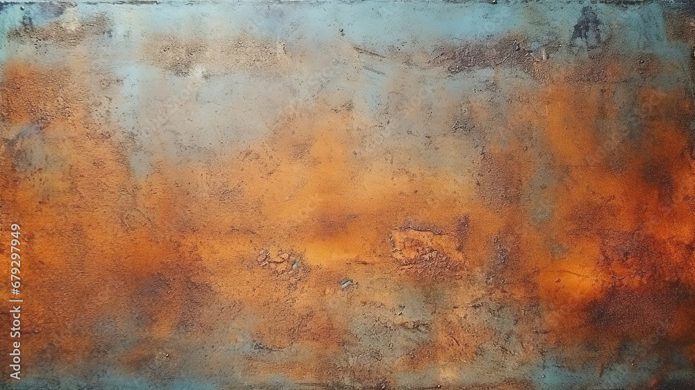 Seamless and Rusty vintage metal background texture. Generative AI