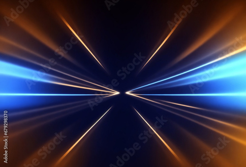 Abstract background with glowing lines, rays. AI