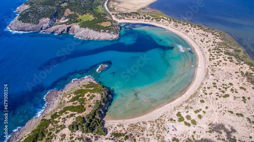 Voidokilia beach from above photo