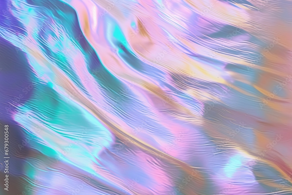 Silver iridescent, pastel rainbow background. Generative AI Silver iridescent, pastel rainbow background. Generative AI
