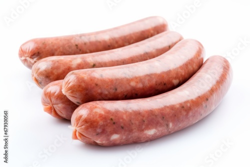 Sausage isolated on white background. Generative AI