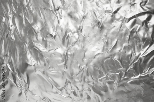 Silver metallic effect foil. Silver texture. Generative AI