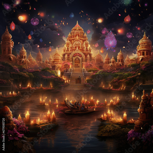 Festival of Lights Euphoria  Diwali Celebration Backdrop