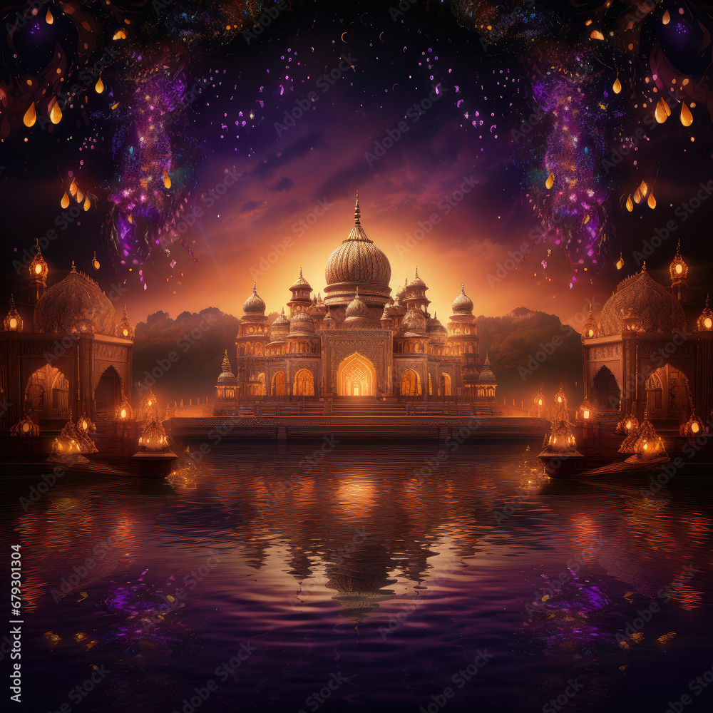 Festival of Lights Euphoria: Diwali Celebration Backdrop