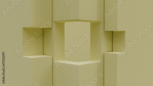 Light Green 3D Rendered Podium Design with Colours for your Product Showcase