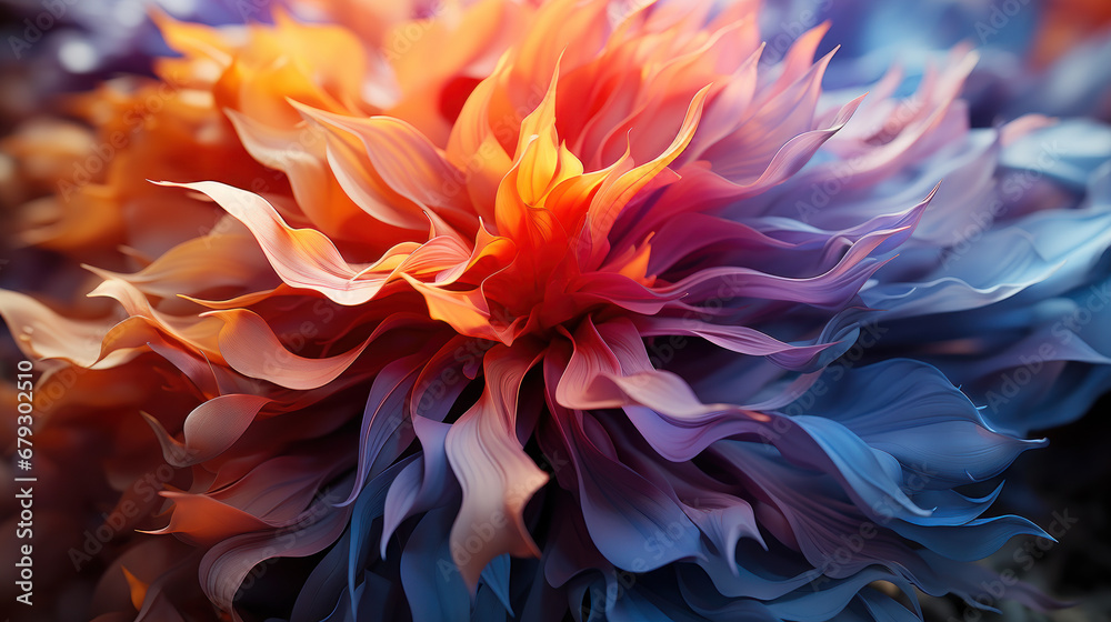 Vivid floral Chromatic Background. Generative AI