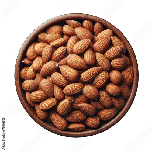 Golden Grains: Almond Nuts on Clear Backdrop, GENERATIVE AI