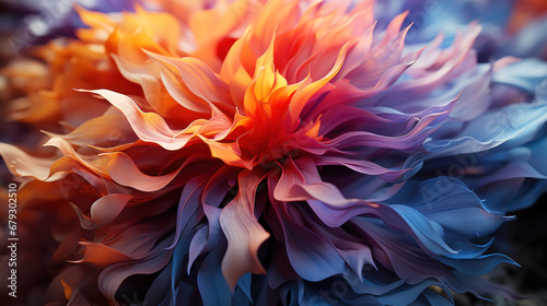 Vivid floral Chromatic Background. Generative AI