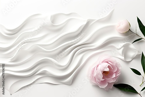 Fond blanc florale photo