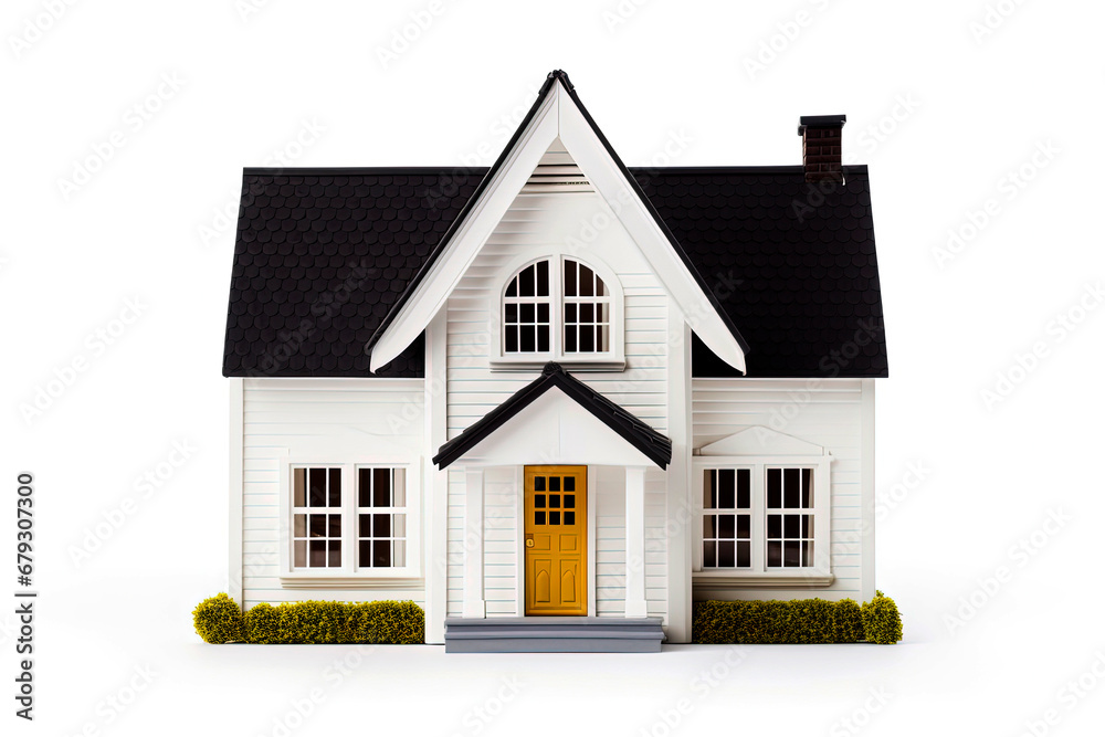 Generative AI illustration of family house Isolated Generative AI illustration of family house Isolated