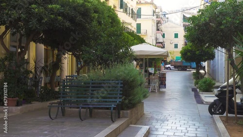 streets of historic Center of Kerkyra town