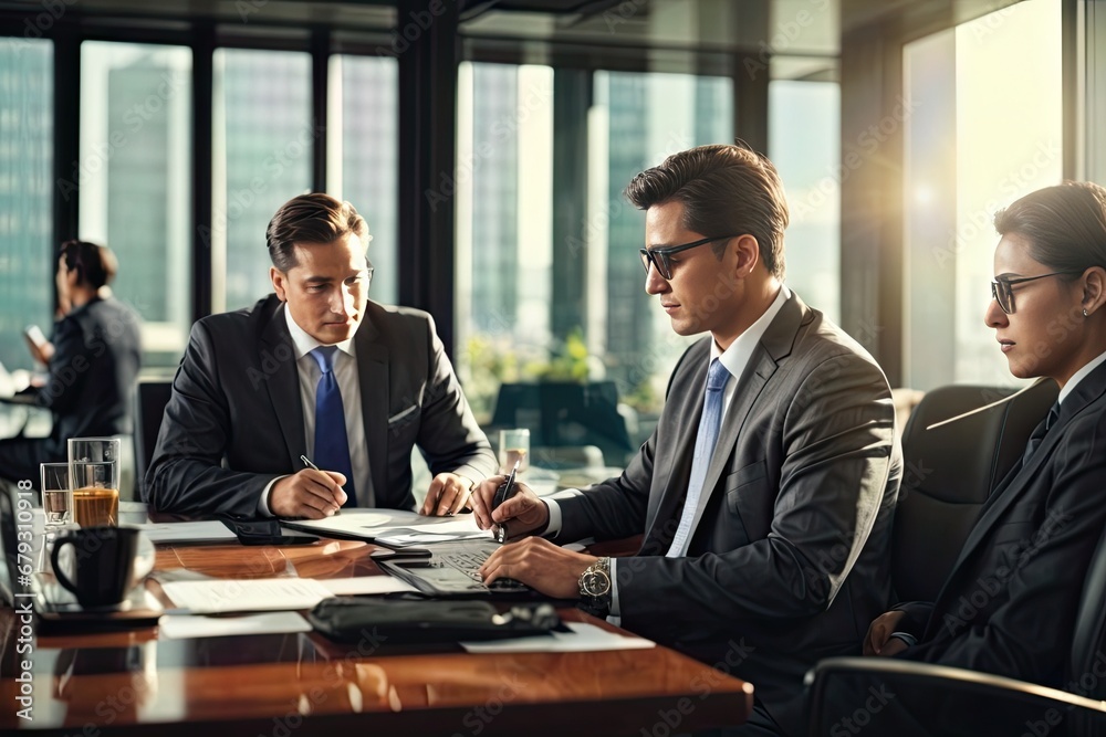 Serious business meeting environment, Meeting conference, Meeting council, Congress