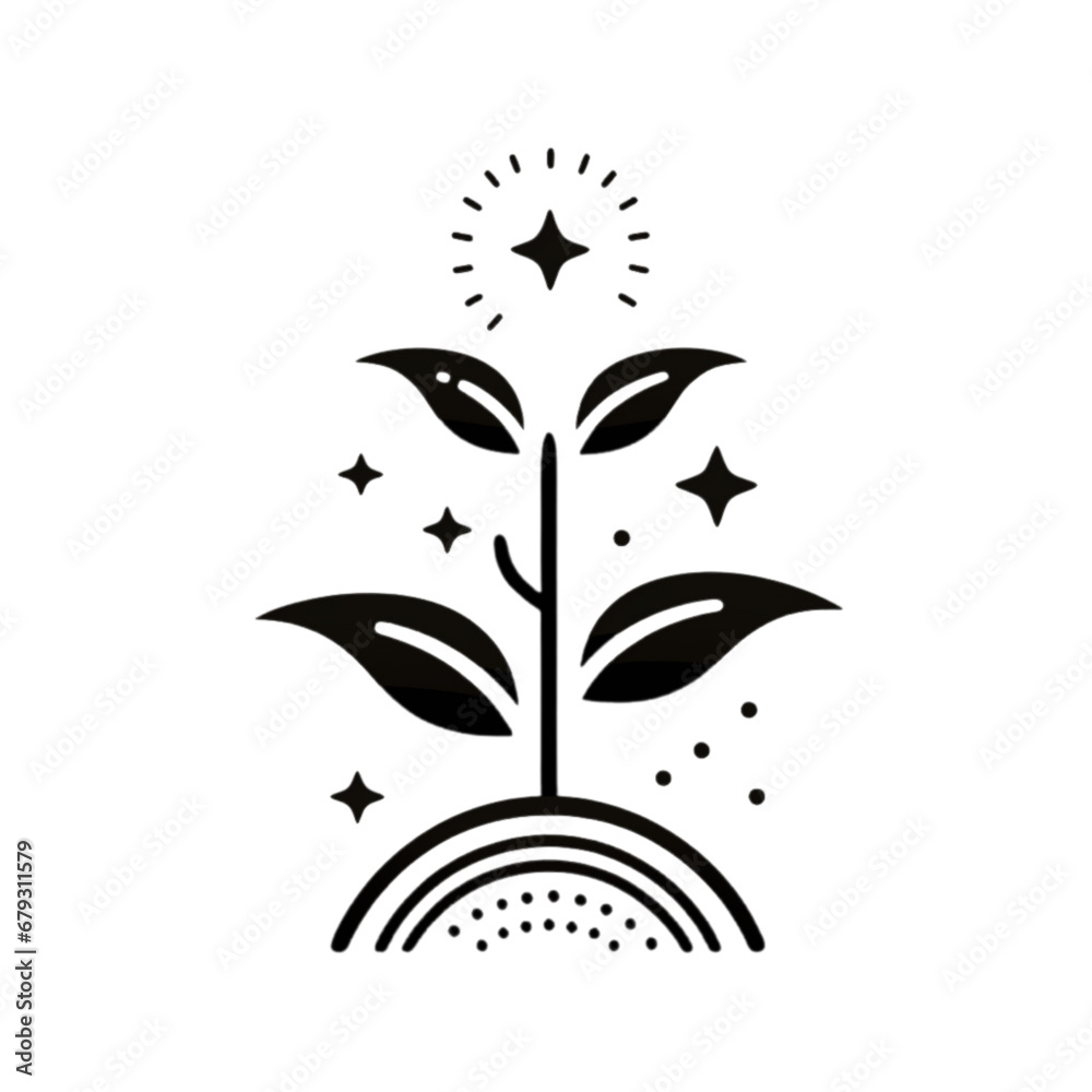 growth plant design icon