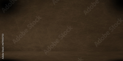 Fototapeta Naklejka Na Ścianę i Meble -  paper texture, brown- gold - black background with dark vignette borders
