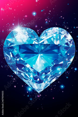 heart shaped gemstone. Generative AI, © yanadjan