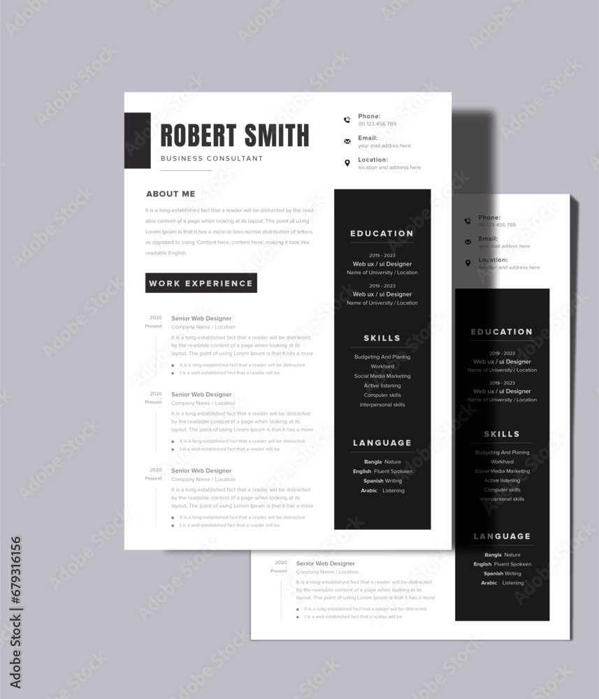 Clean cv template Clean cv template