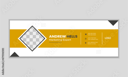 Email signature template or email footer and personal social media cover Design.