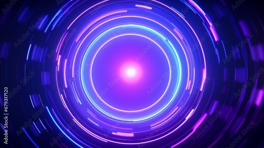 Abstract seamless loop neon circle. Blue and purple neon circles hi-tech motion background seamless loop. Video 3D animation Abstract seamless loop neon circle. Blue and purple neon circles hi-tech motion background seamless loop. Video 3D animation