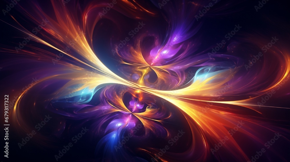 Colorful abstract fractal illustration for creative design