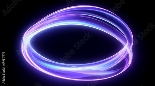 Light violet and blue Twirl. Curve light effect of violet line. Luminous violet circle. jpg Light blue pedistal, podium, platform, table. Vector jpg. Futuristic neon light line 