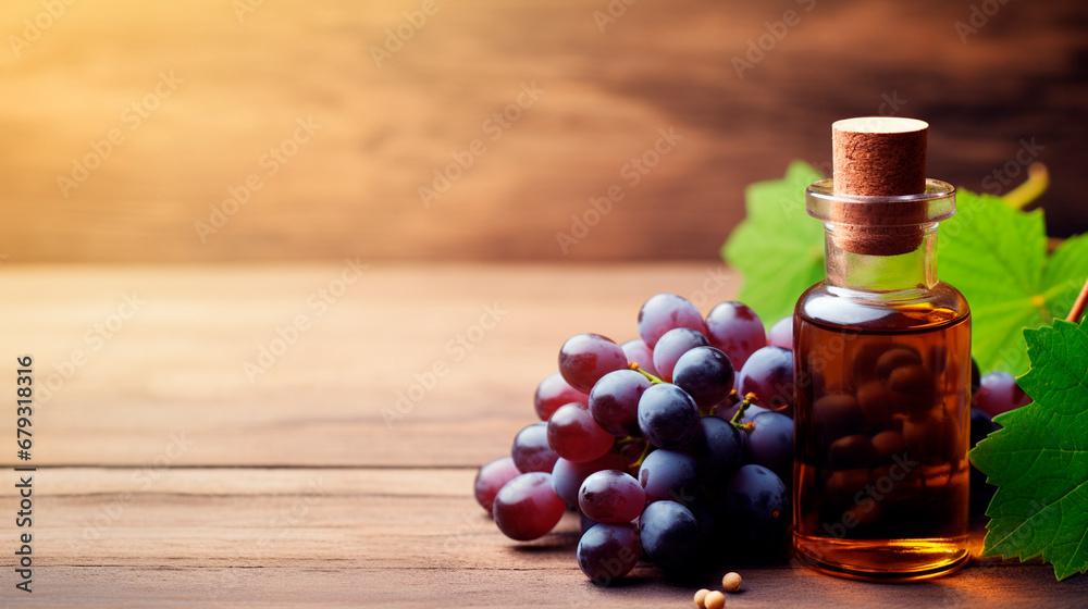 grape seed oil in a bottle. Generative AI, grape seed oil in a bottle. Generative AI,
