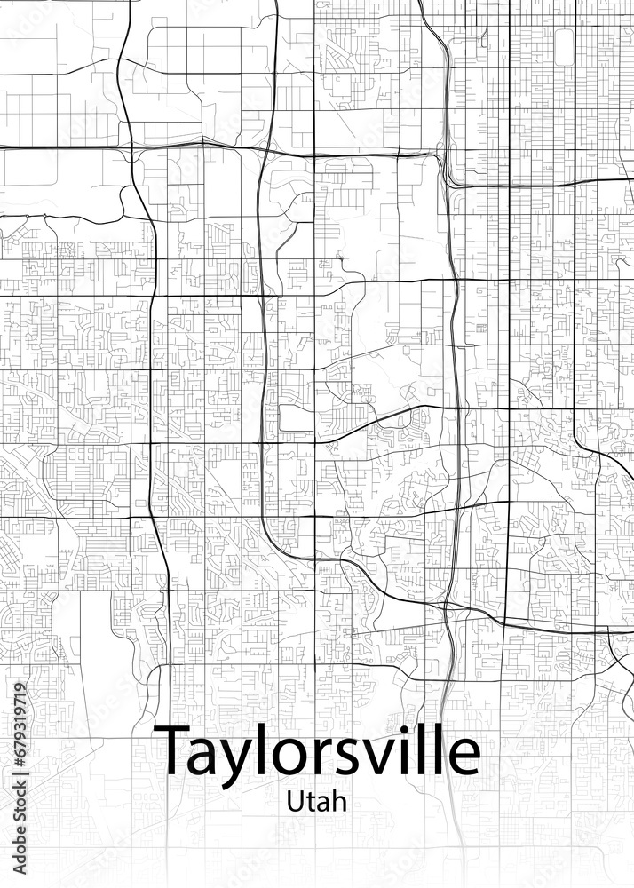 Taylorsville Utah minimalist map