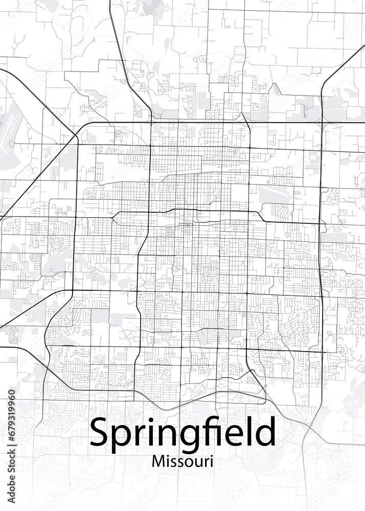 Springfield Missouri minimalist map