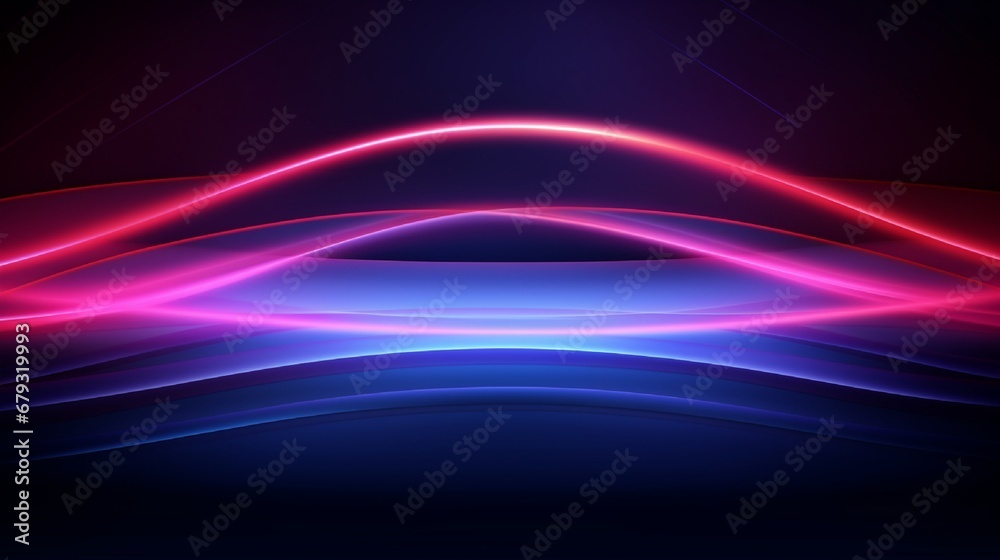 Fototapeta premium realistic neon lights lines background vector design illustration