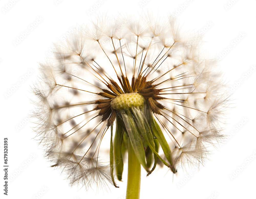 Dandelion isolated on white background, cutout Dandelion isolated on white background, cutout