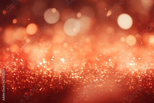 Radiant Red and Rose Gold Particle Abstraction