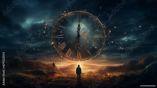 midnight on the clock ai generated