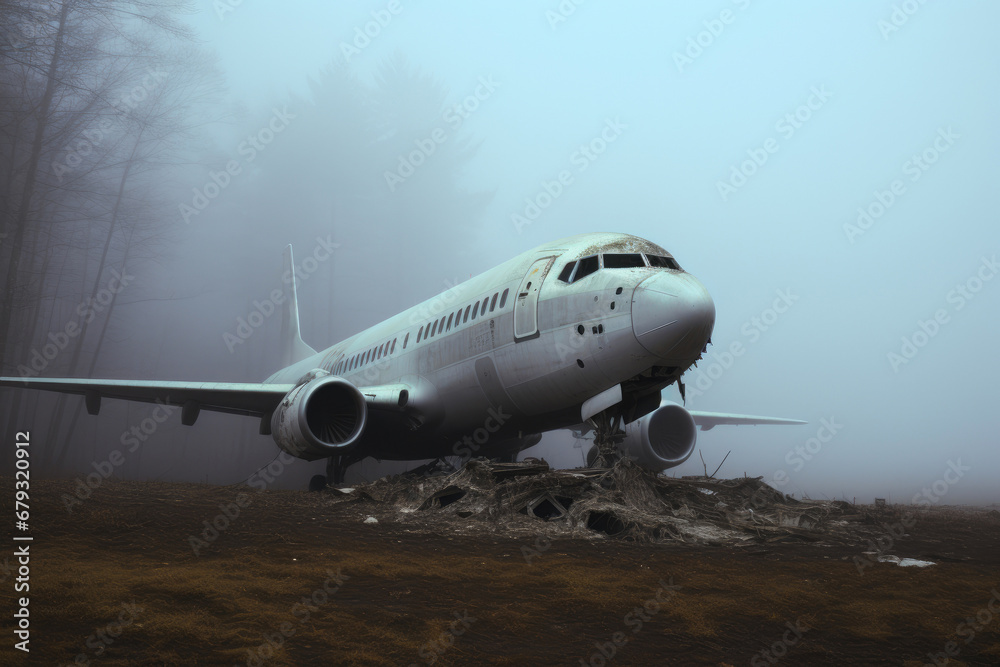 Obraz premium Remnants of a Crashed Jet