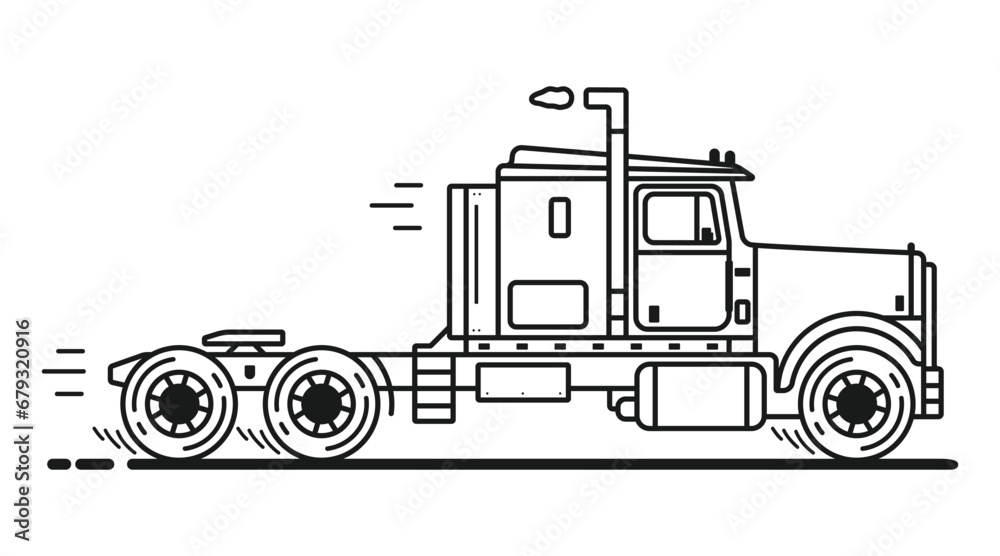 American Truck Clipart Vector EPS
