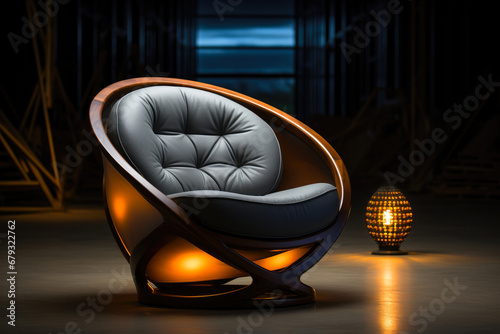 Elegant Isolation: Illuminating Contemporary Seating