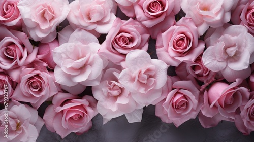 pink roses background ai generated