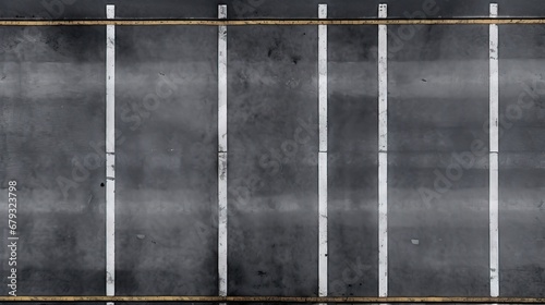 Level asphalted road with a dividing stripes and pedestrian crossing. The texture of the tarmac, top view. photo