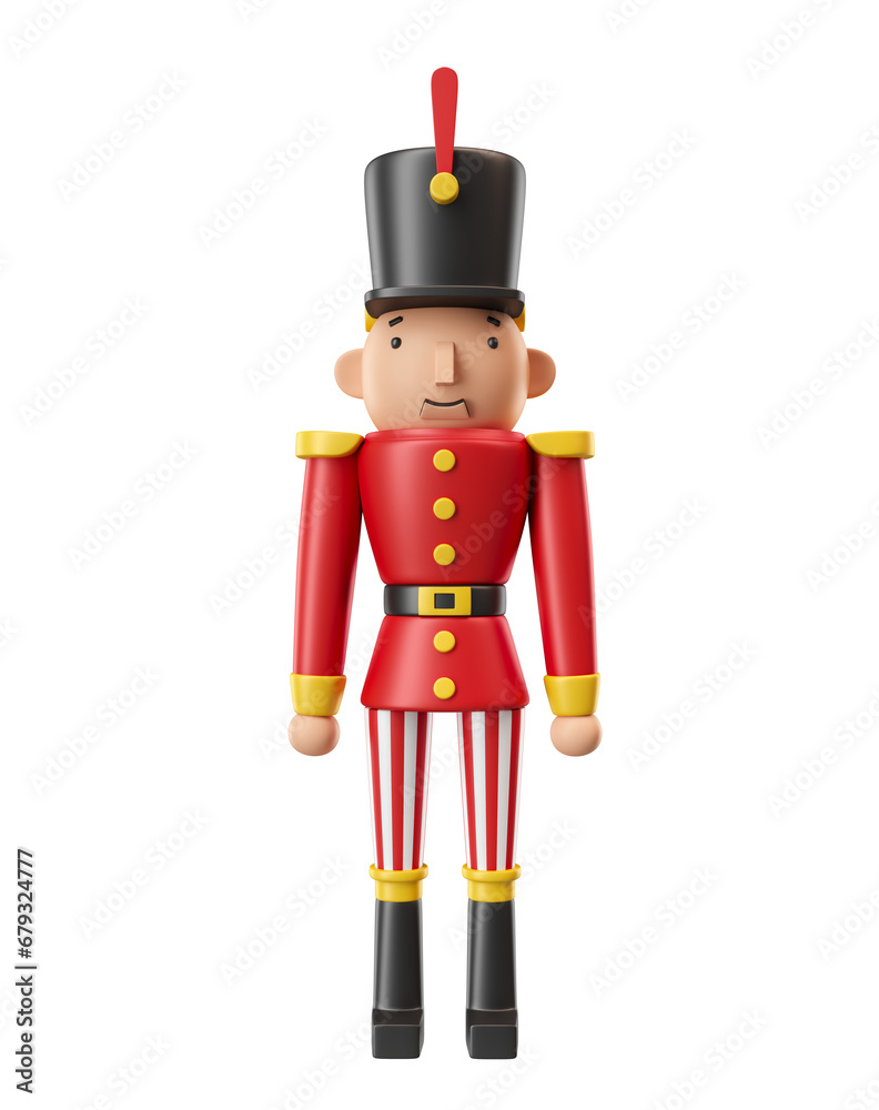 Nutcracker Guard Christmas in 3d render illustration Nutcracker Guard Christmas in 3d render illustration