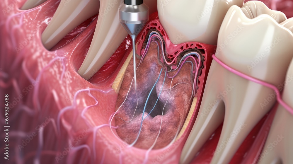 Dental treatment procedure involving removal of caries tooth structure