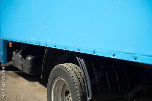 Truck parts. Blue Truck. Transport for the transportation of goods.