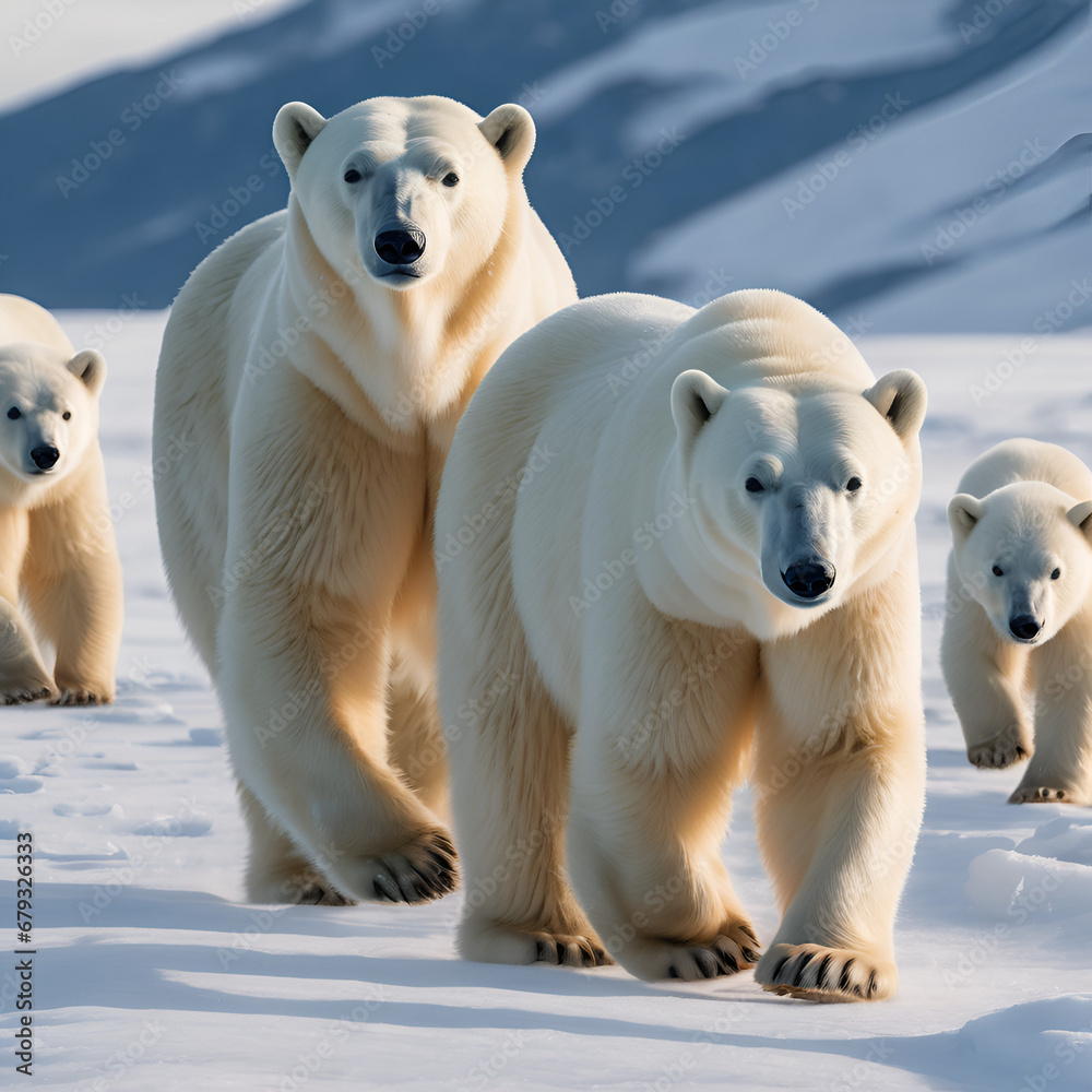 polar bears in the snow polar bears in the snow