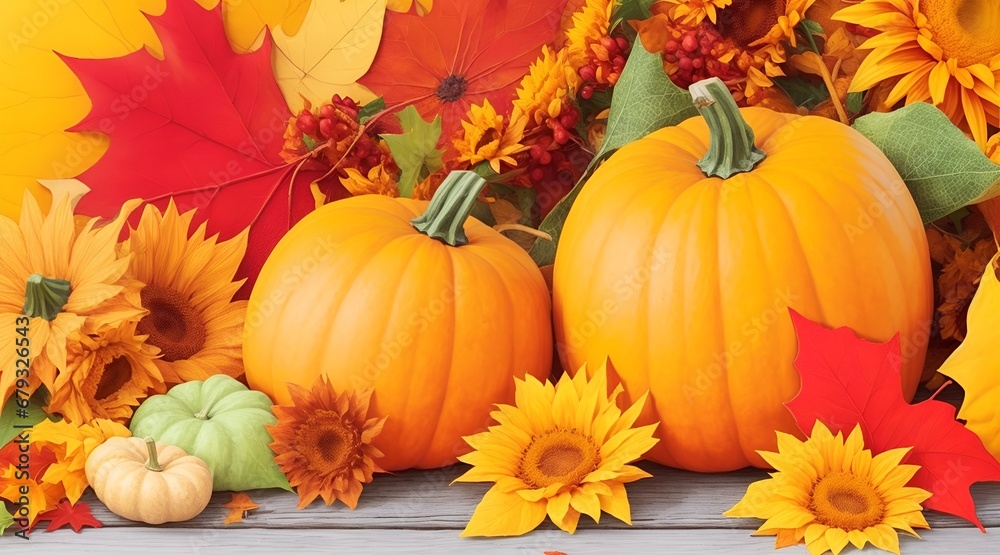 pumpkin and autumn leaves pumpkin and autumn leaves