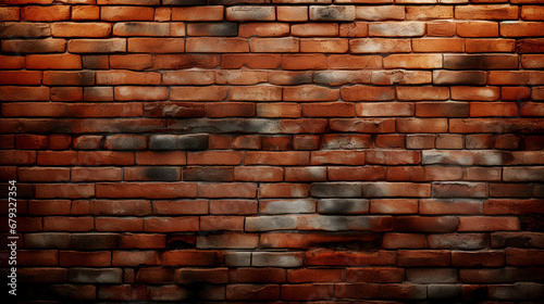 Old red bricks wall texture background