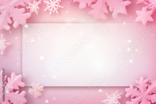 Pink Winter Backroom with room for text created with Generative AI technology