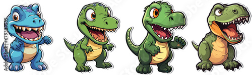 T-Rex Cartoon Character Clip - Cute Dino Art. Make a statement with our T-Rex cartoon character clip. A cute and stylish addition to your designs. Explore the world of dinosaurs! © Subir