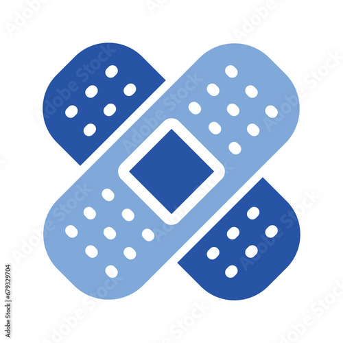 Band-Aid Glyph Blue Icon